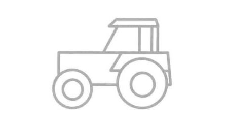 拖拉機(jī)簡筆畫法步驟07