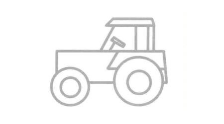 拖拉機(jī)簡筆畫法步驟08