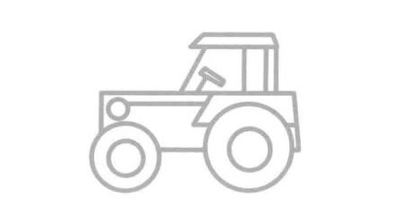 拖拉機(jī)簡筆畫法步驟09