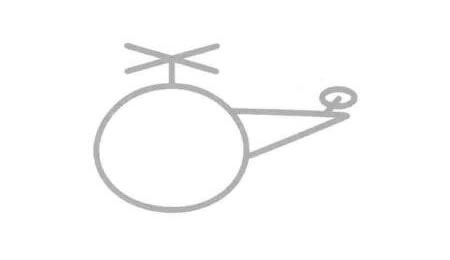 直升機(jī)簡筆畫法步驟04