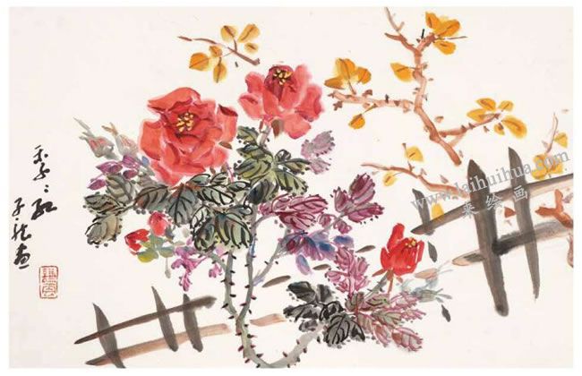 月季花的畫(huà)法02