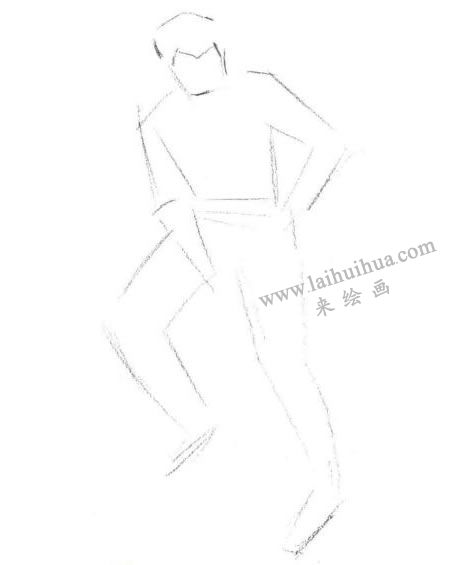 單人速寫(xiě)線面結(jié)合法作畫(huà)步驟01