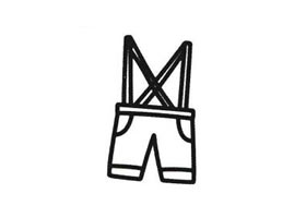 背帶褲簡(jiǎn)筆畫(huà)