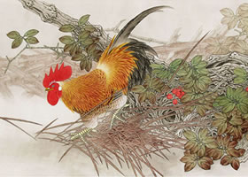 田云鵬《金翎承露》畫(huà)法