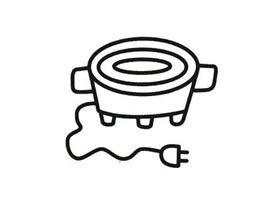 電熱爐簡(jiǎn)筆畫(huà)