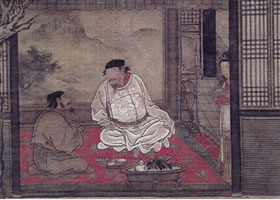 劉俊《雪夜訪普圖》軸賞析