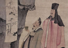 陳洪綬《觀畫圖》軸賞析