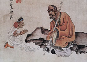 陳洪綬《雜畫圖冊?佛釋人物》賞析