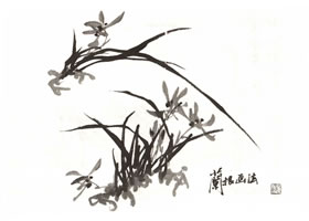 蘭花的寫(xiě)意畫(huà)法（一）