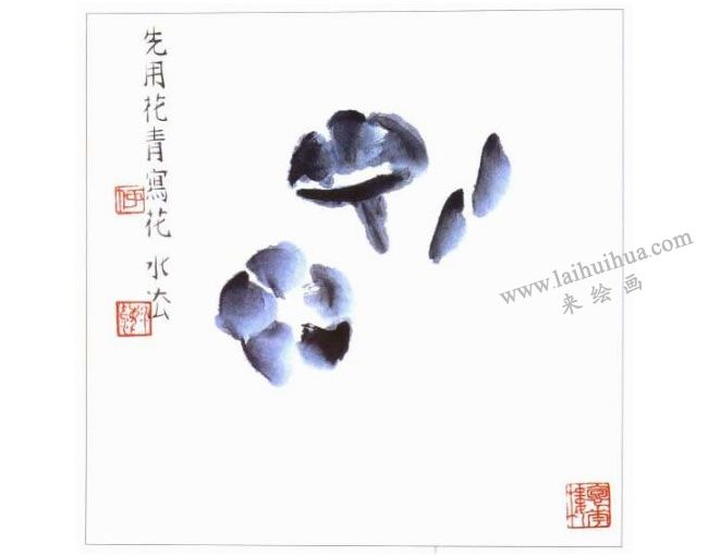 牽牛花的寫意畫法01