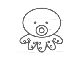 章魚兒童畫法