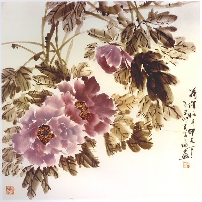 寫意牡丹構圖法