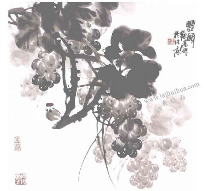 葡萄國(guó)畫法作品范例02