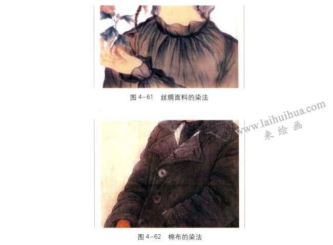 衣服的染法，工筆人物畫