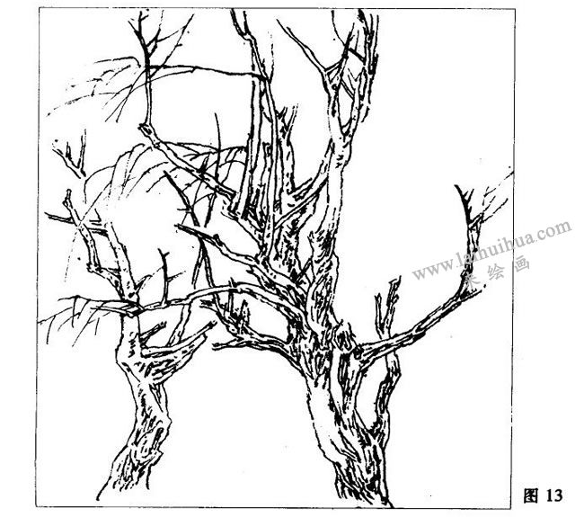 山水畫，點技法范例