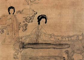 陳洪綬《聽琴圖》欣賞