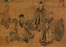 陳洪綬《授經圖》欣賞