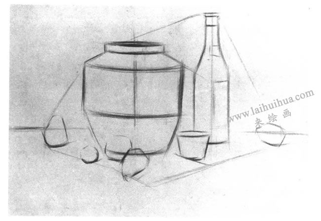 靜物素描寫(xiě)生步驟：構(gòu)圖