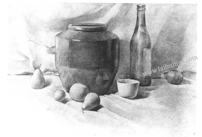 靜物素描寫(xiě)生步驟：深入刻畫(huà)