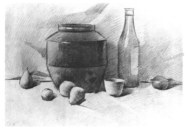 靜物素描寫(xiě)生步驟：整理