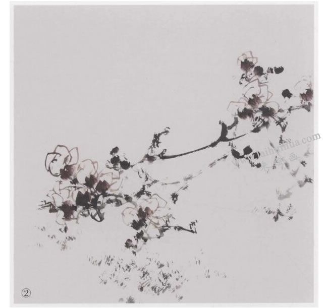 中國畫《晴空展翅》畫法步驟02