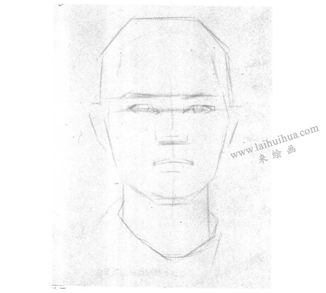人物頭像素描寫生技法步驟01