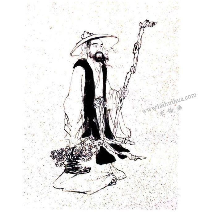 《采菊?qǐng)D》步驟圖05