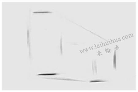 兩個幾何形體組合（長方體和圓柱體）素描步驟圖示01