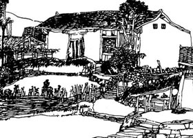 速寫作品《農家小景》