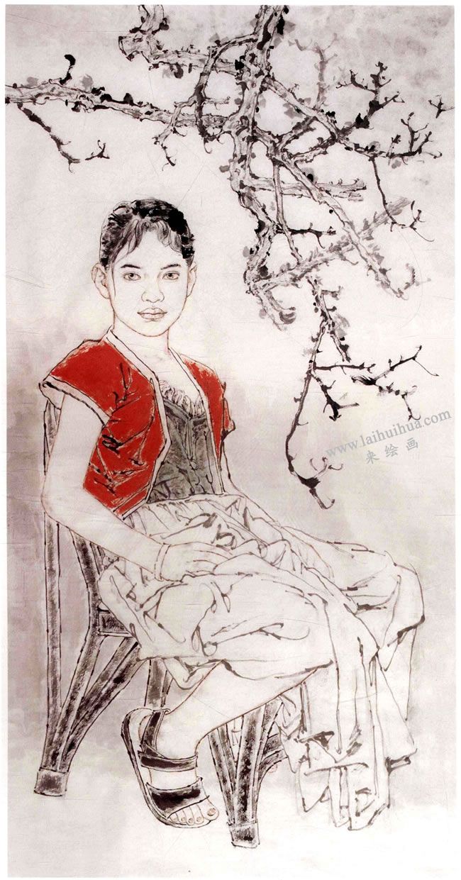 中國畫《初春》的創(chuàng)作步驟04