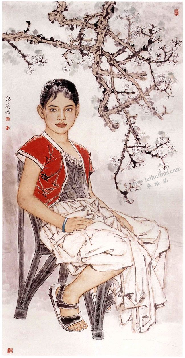 中國畫《初春》的創(chuàng)作步驟05