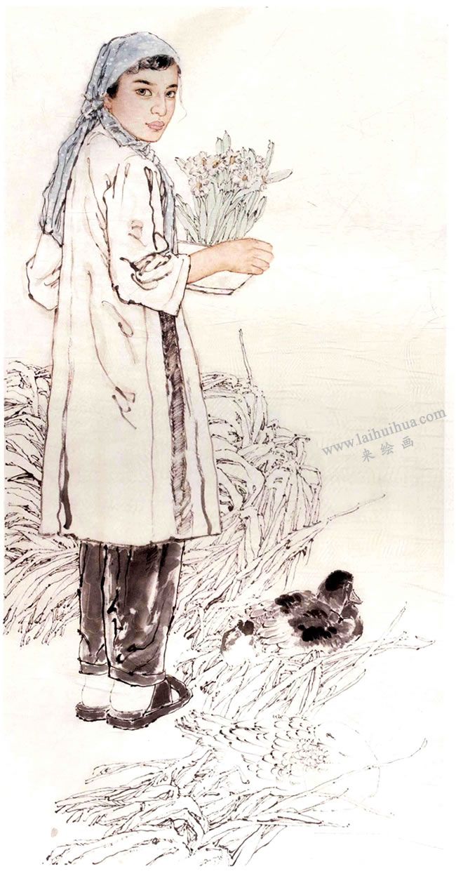 中國(guó)畫(huà)《江邊晚露》創(chuàng)作步驟04