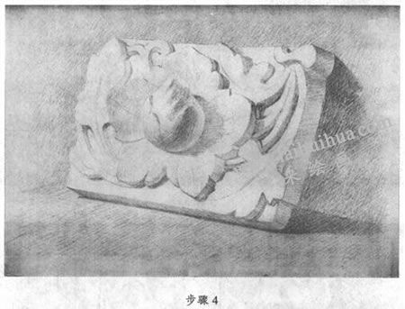 素描石膏浮雕寫生步驟04