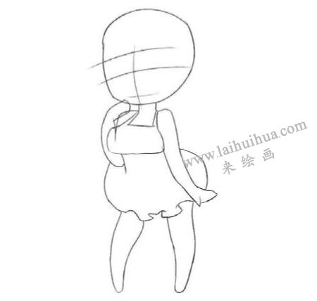 愛(ài)美時(shí)尚妞Q版美少女繪制步驟01