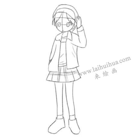 呆萌美少女Q版美少女繪制步驟02