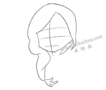Q版女孩瀟灑元素的繪制步驟01