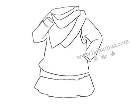 學生服飾Q版繪制步驟01