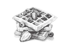 華夫餅素描畫法