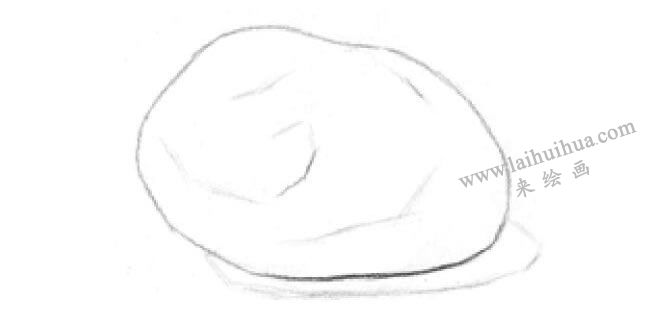 單個(gè)士豆素描畫法步驟01