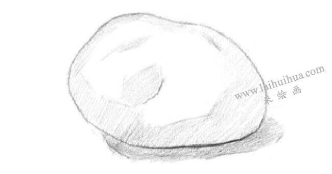 單個(gè)士豆素描畫法步驟02
