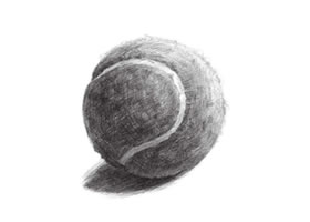網(wǎng)球素描畫法
