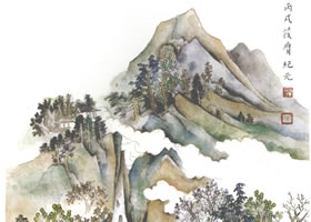 《楠溪江》小青綠山水畫(huà)寫(xiě)生畫(huà)法