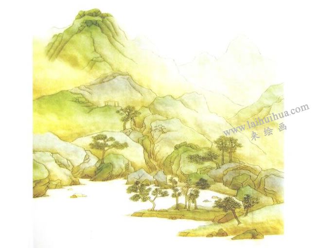 《山水》的創(chuàng)作過(guò)程步驟04