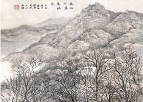 秋景《燕山葉落萬(wàn)林疏》創(chuàng)作步驟