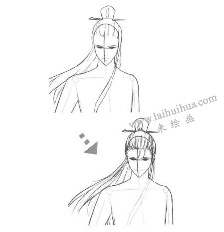 卡通漫畫道士素描創(chuàng)作步驟03