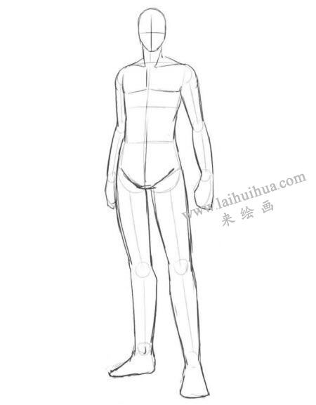將軍古風(fēng)卡通漫畫素描畫法步驟01