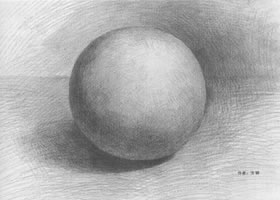球體素描寫生步驟