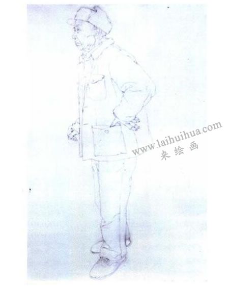 工筆人物畫(huà)《老年人》畫(huà)法步驟01