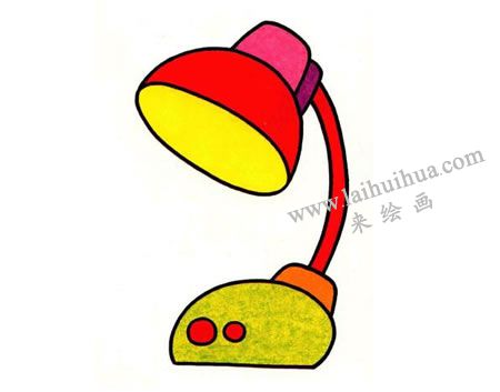 臺(tái)燈油畫(huà)棒作畫(huà)步驟圖解05