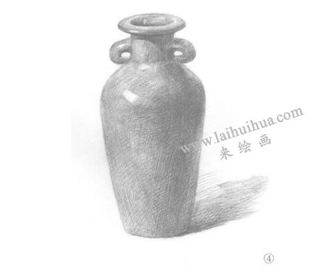 帶耳花瓶素描畫法步驟04